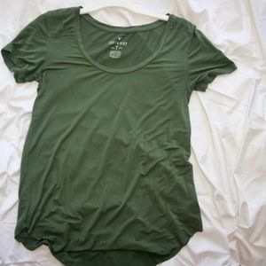 Dark Green Soft and Sexy Scoop-Neck t-shirt